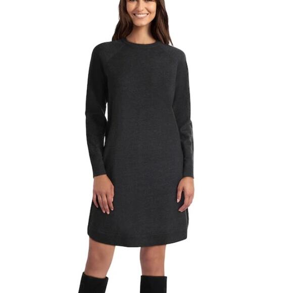 Halston Dresses & Skirts - NWT Halston Studio Studio Long Sleeve Mini Sweater Dress Black Ribbed Size XXL